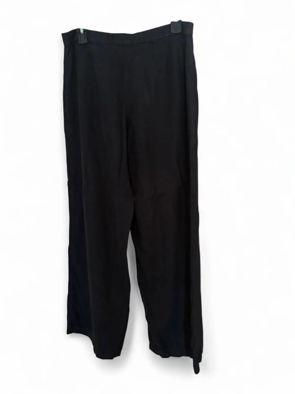 Wide leg linen blend pants by H&M black womens size medium/6 29” inseam